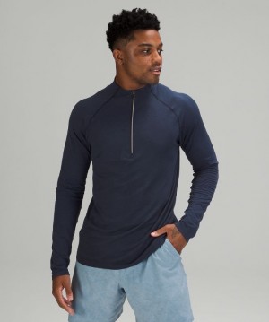 Lululemon Metal Vent Tech 1/2 Zip 2.0 Azules Azul Marino | 470326JHT