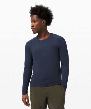 Lululemon Metal Vent Tech Long Sleeve 2.0 Azules Azul Marino | 658190YPE