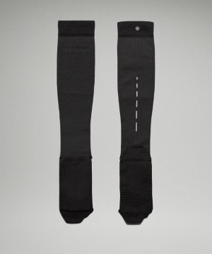 Lululemon MicroPillow Compression Knee-High Running Sock Anti-Stink Negros | 605174KPS