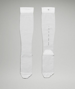 Lululemon MicroPillow Compression Knee-High Running Sock Anti-Stink Blancos | 804963VOQ
