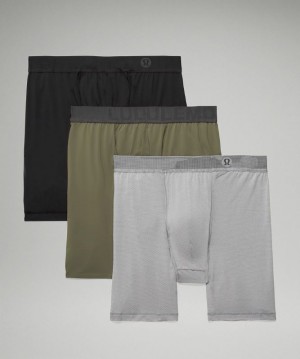 Lululemon Mixed Boxer 7 3 Pack Negros Grises Verde Oliva | 682410JAF