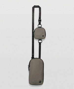 Lululemon Modular Phone Crossbody Grises Verde Oliva | 324508KAI