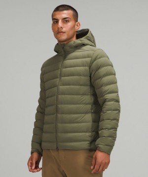 Lululemon Navigation Stretch Down Hoodie Verde Oliva | 243605KTN