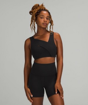 Lululemon Nulu Cross-Front Yoga Bra Light Support Negros | 296031YWD