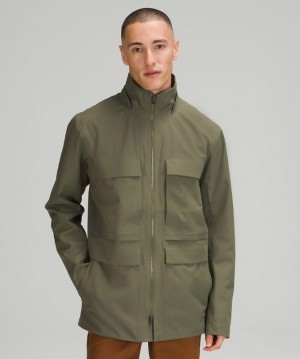 Lululemon Outpour StretchSeal Field Jacket Verde Oliva | 378461MUE