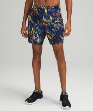 Lululemon Pace Breaker Short 7 LL Azules Multicolor | 084376BKA