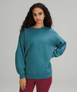 Lululemon Perfectly Oversized Crew Azules | 683179SUJ