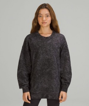 Lululemon Perfectly Oversized Crew Azules Azules Lavanda Negros | 657941YBK