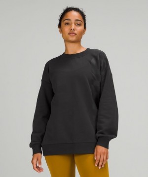 Lululemon Perfectly Oversized Crew Logo Negros | 839617TQN