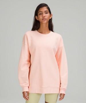Lululemon Perfectly Oversized Crew Rosas Blancos | 395140IFT