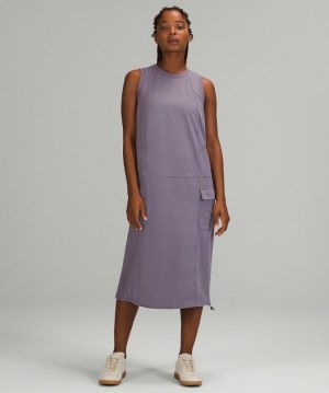 Lululemon Pocketed Drop-Waist Midi Dress Lavanda | 467023MBD