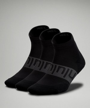 Lululemon Power Stride Ankle Sock 3 Pack Negros | 937548IQC