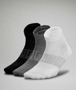 Lululemon Power Stride Ankle Sock 3 Pack Blancos Grises Negros | 451936ILX