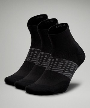 Lululemon Power Stride Ankle Sock 3 Pack Negros | 923586HAP