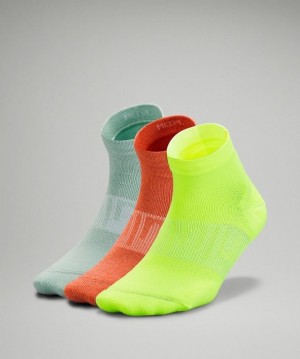 Lululemon Power Stride Ankle Sock 3 Pack Amarillos Verdes Naranjas | 243756GWT