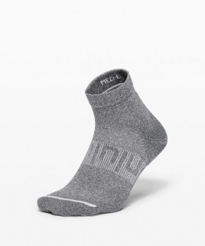 Lululemon Power Stride Ankle Sock Anti-Stink Grises Oscuro | 128596HMY