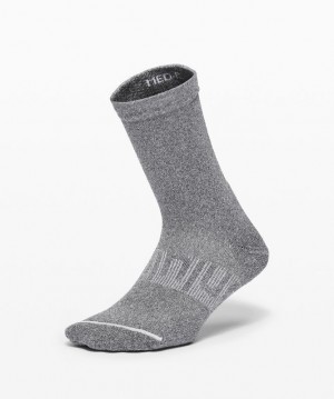Lululemon Power Stride Crew Sock Anti-Stink Grises Oscuro | 512067YCP