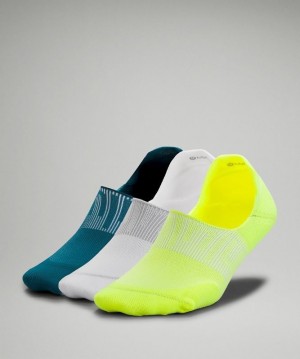 Lululemon Power Stride No-Show Sock with Active Grip 3 Pack Amarillos Blancos Azules | 076435NKI