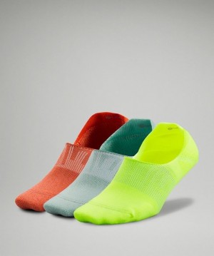 Lululemon Power Stride No-Show Sock with Active Grip 3 Pack Amarillos Verdes Naranjas | 058913FCV