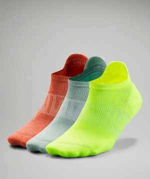 Lululemon Power Stride Tab Sock 3 Pack Amarillos Verdes Naranjas | 570192AJS
