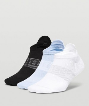 Lululemon Power Stride Tab Sock 3 Pack Blancos Azules Beige Negros | 486975LXP
