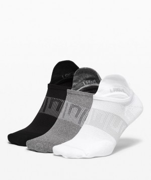 Lululemon Power Stride Tab Sock 3 Pack Blancos Grises Negros | 069315SKU