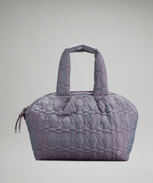 Lululemon Quilted Embrace Tote Bag 20L Rosas Grises Marrom Azules Grises | 168439GBX