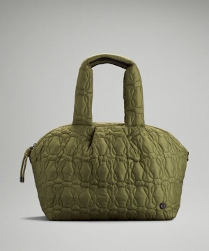 Lululemon Quilted Embrace Tote Marrom Verdes | 243159MPG