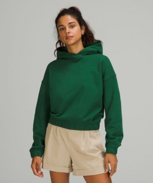 Lululemon Relaxed Cropped Hoodie Verdes | 716928ZLK