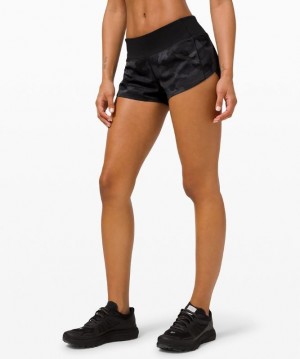 Lululemon Speed Up Low-Rise Lined Short 2.5 Camuflados Negros Multicolor Negros | 450389VTL