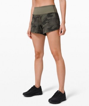 Lululemon Speed Up MR Short 4 Lined Camuflados Verdes Multicolor Verdes | 796418GSV