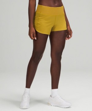 Lululemon Speed Up MR Short 4 Lined Dorados | 431097GFA