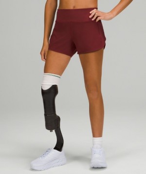 Lululemon Speed Up MR Short 4 Lined Rojos Vino | 734916CEG