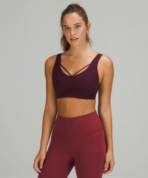 Lululemon Strappy Nulu Yoga Bra Light Support, C/D Cup Cassis | 610392KQW