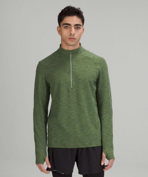 Lululemon Surge Warm Half-Zip Verdes Azules | 602813FZC