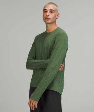 Lululemon Surge Warm Long Sleeve Verdes Azules | 351794LFQ
