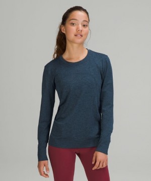 Lululemon Swiftly Relaxed Long Sleeve Azul Marino Azules | 017943UOS