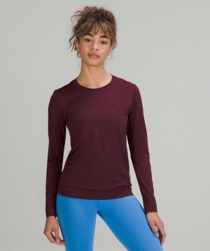 Lululemon Swiftly Relaxed Long Sleeve Cassis | 016798HIV