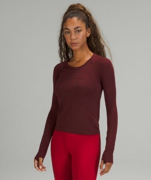 Lululemon Swiftly Tech LS 2.0 Race Rojos Vino Rojos Vino | 491658BHE