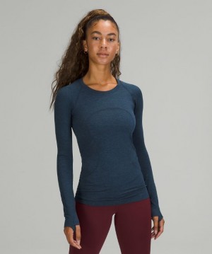 Lululemon Swiftly Tech Long Sleeve 2.0 Azul Marino Azules | 958362AHK