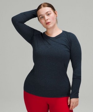 Lululemon Swiftly Tech Long Sleeve 2.0 Azules Azul Marino | 106274WAY