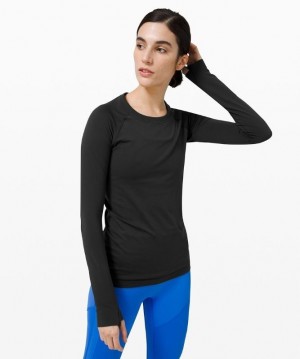 Lululemon Swiftly Tech Long Sleeve 2.0 Negros Negros | 469780KZU