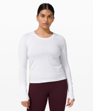 Lululemon Swiftly Tech Long Sleeve 2.0 Race Blancos Blancos | 685042SIW