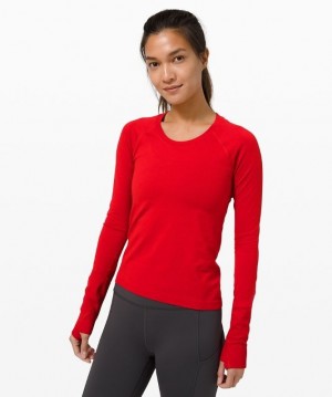 Lululemon Swiftly Tech Long Sleeve 2.0 Race Rojos Oscuro Rojos Oscuro | 847193IPL