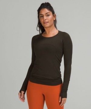 Lululemon Swiftly Tech Long Sleeve 2.0 Verde Oliva Oscuro Verde Oliva Oscuro | 081739ZJO