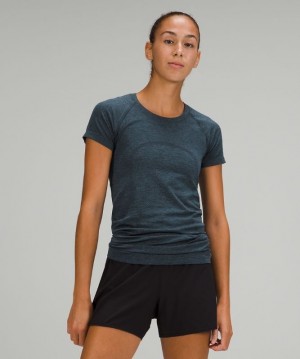 Lululemon Swiftly Tech Short Sleeve 2.0 Azul Marino Azules | 945278QUV