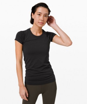Lululemon Swiftly Tech Short Sleeve 2.0 Negros Negros | 657928BUQ