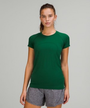 Lululemon Swiftly Tech Short Sleeve 2.0 Verdes Verdes | 805369ERK