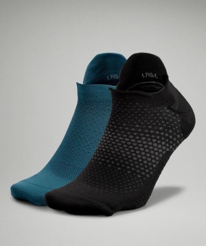 Lululemon Tab Run Sock Box Set 2P Negros Azules | 103624EWO