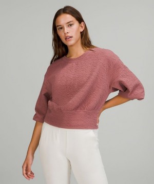Lululemon Textured Crewneck Pullover Spiced Chai | 639204UIR